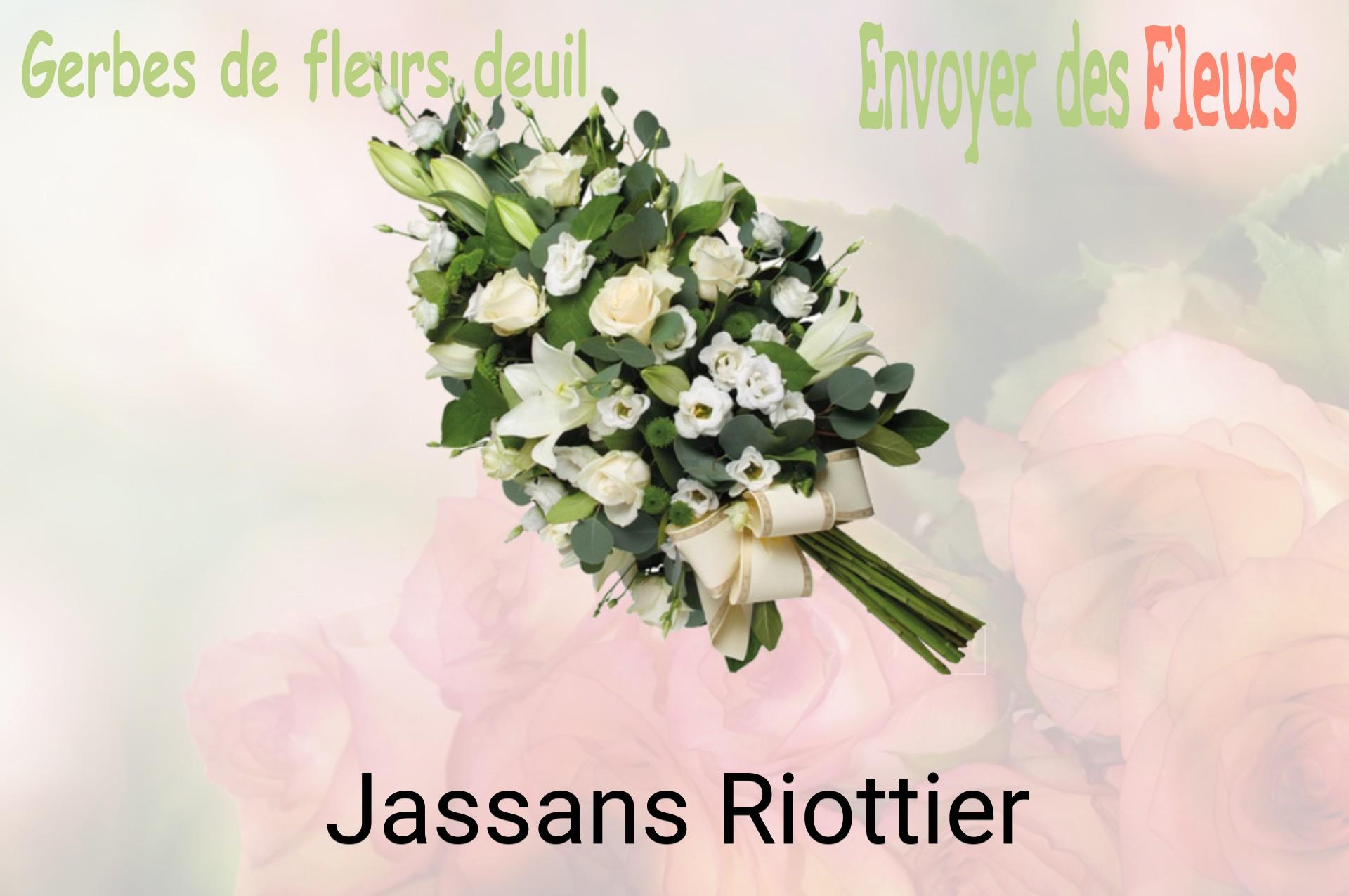 Gerbe de fleurs de deuil livrée à Jassans-Riottier